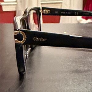 Cartier Elegant Black and Gold Glasses